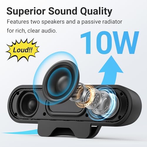 Inwa Desktop PC USB Computer Speakers with HD Stereo Sound for Wired Sound Bar Listeners
| Inwa Clip-On Wired Desktop S